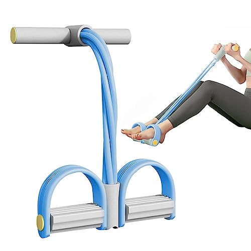 Doefo Fitness Resistance Bands-6 Tube Pedal Ankle Puller - Abdominal Exerciser Elastic Pedal Resistance Band With Handle, Sit Up Exercise Equipment, Arm Weights For Women, Multifunction Tension Rope #TOP5