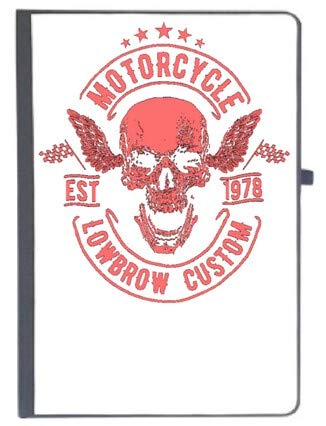 UDNAG Ruled Notebook Diary 'Motorcycle | Motorcycle Lowbrow Custom', [A5 80Pages 80GSM]