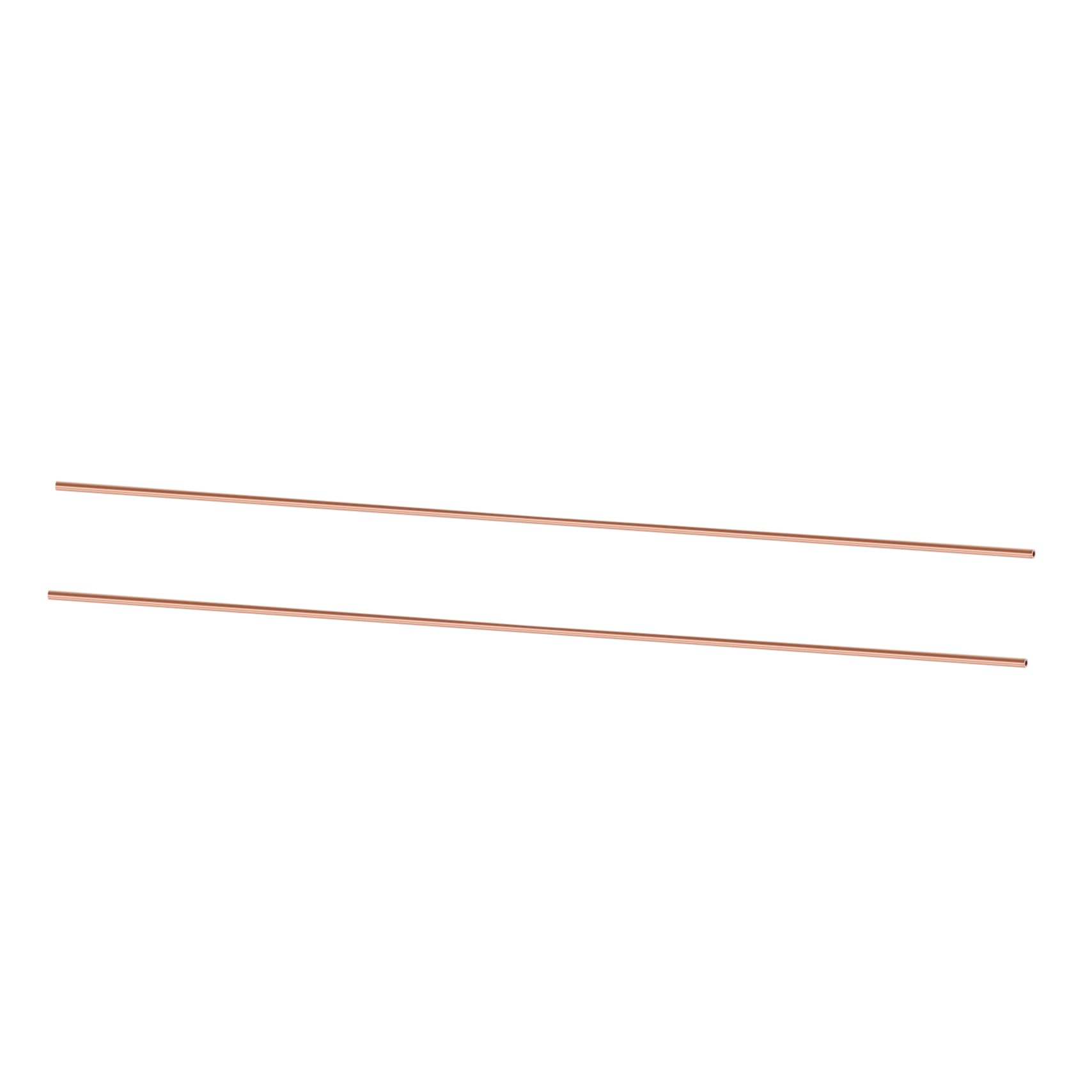 OSOLADY 2pcs Copper Round Tube Rods Copper Round Copper Tubes Copper Rod Crafting Metal Rods Copper Round Rod Copper Sticks for Crafts Copper Sticks for Crafting Copper Piping
