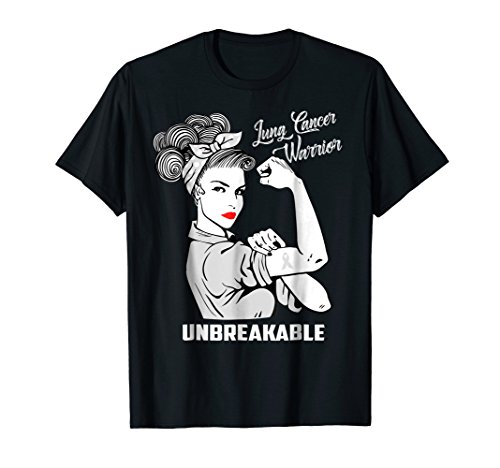 Lung Cancer Warrior Unbreakable T-Shirt Awareness Gift Shirt