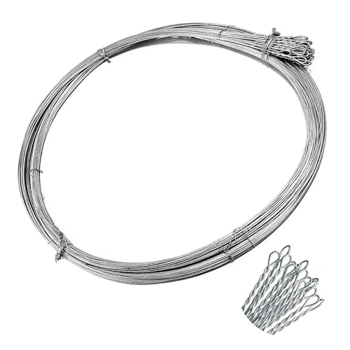 14 Foot Long Bale Wire 160PCS,14 Gauge Single Loop Bundle Baling Wires Bailing Wires,Galvanized Baler Wire for Horizontal and Vertical Closed Door Manual Tie Balers by SUPERETON - Used condition - US$96.30