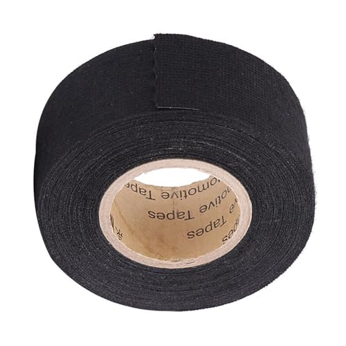 Image of High Temp Automotive Tape, Polyester Heat Cloth Wiring Harness Tape, Multipurpose Automotive Wiring Harness Tape for Car Wiring Harness Wrapping, 32mmx15m, Black