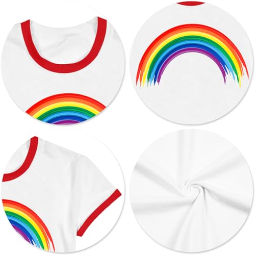 Image of Ithalt Kids Pride Shirts for Girls Boys LGBTQ Tshirt Rainbow Graphic Tee Shirt Litter Girls LGBT Gay Pride Tops 5-14y
