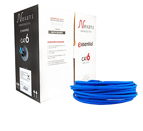 Cabo de Rede Nexans Cat6 Azul - 1 Metro