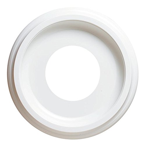 9-3/4-Inch Molded Plastic Ceiling White Finish Medallion for Light Fixtures and Ceiling Fans