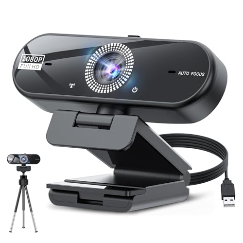 1080p Webcam with Auto Focus and Dual Mics