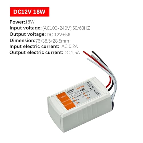 Fuente de alimentación DC12V 72W transformador de iluminación para tira LED de techo 5