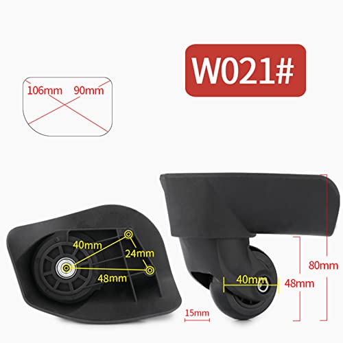 Luggage Wheels,Universal Luggage Casters,1 Pair Luggage Wheel Replacement Spare Spinner Caster for Suitcase Wheel Repair (W021)4
