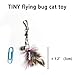 Oncpcare 10 PCS Mini Cat Teaser Refill, Feather Toys Replacement for Indoor Cats Interactive Insect Toys Fly Bug for Wand