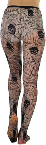 Image of ToBeInStyle Women's Skull Crossbones Skeleton Pirate Symbol Hosiery Tights & Thigh High Stockings