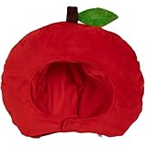 Luxylei Sombreros con Forma De Manzana De Dibujos Animados, Gorros con Formas De Fruta, Divertidos Gorros con Forma De Comida para Adultos, Accesorio para Disfraz De Acción De Gracias para Halloween.