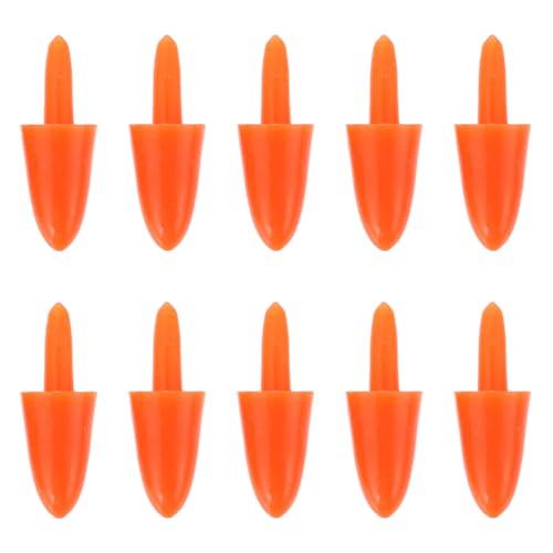 Garneck 200pcs Christmas Snowman Nose for Crafts Mini Orange Red Plastic Carrot Nose for Snowmen DIY Xmas Winter Decorations Holiday Crafts and Festive Winter Projects