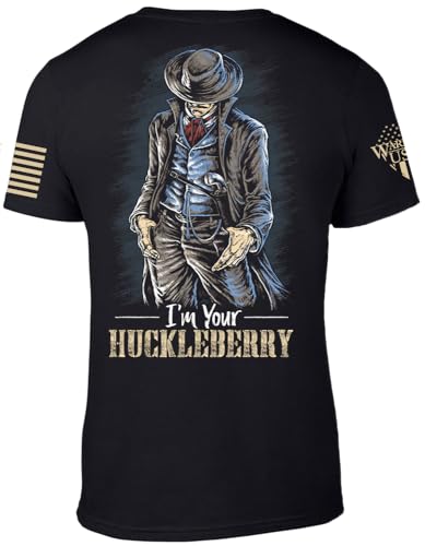 I'm Your Huckleberry Warrior USA T-Shirt, Black, Cotton-Polyester Blend, American Made