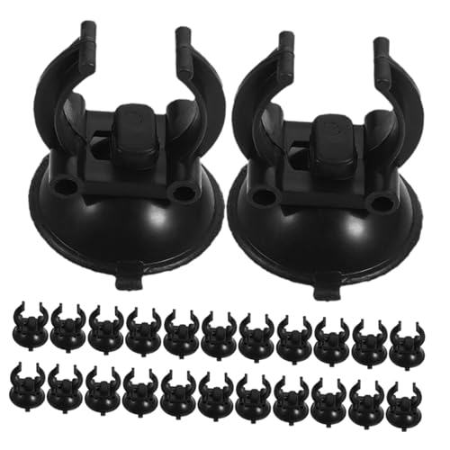 healvian 30個 水族箱吸盤クリップ 水管固定ホルダー 可能なホースクランプ 防水耐久設計 ヒーター管 エアチューブ対応 水槽用多機能パイプホ