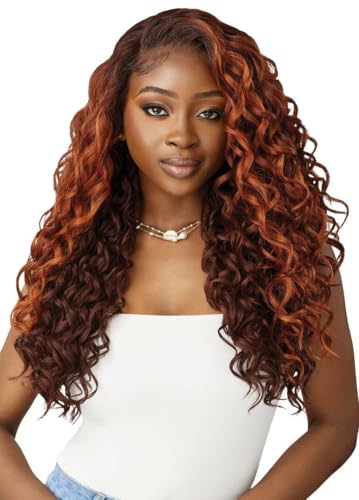 Outre Lace Front Wig - Perfect Hair Line 13X6 - Esmera (DRFF4/UC MAHOGANY FLAME)
