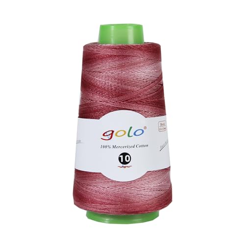 Image of golo Crochet Thread Size10 1.76oz 310yd,Yarn for Hand Knitting Space-Dyed Yarn D12