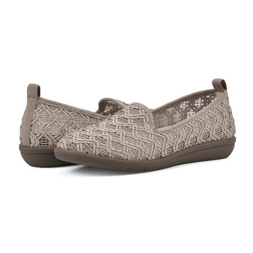 Image of CLIFFS BY WHITE MOUNTAIN Women's Twisty Woven Moccasin Style Loafer Flat