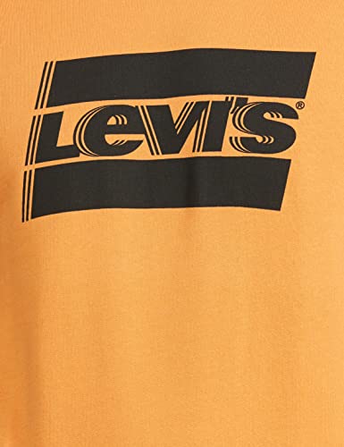 Image of Levi's Men's Cotton Crew Neck Regular Fit Sweatshirt (59638-0173 Topaz Orange L)