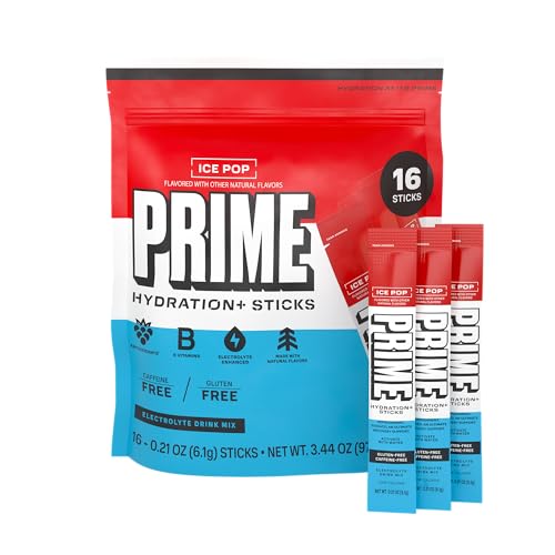 PRIME Hydration FROSTBITE FUSION, Sports Drinks with Coconut Water, Electrolyte Enhanced to Replenish Fluids, Zero Added Sugar, B Vitamins, Antioxidants, Made with Natural Flavors, 16.9 Fl Oz 12 Pack