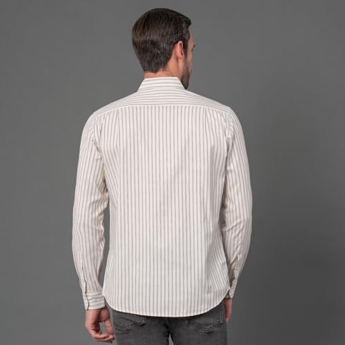 Image of Red Tape Striped Regular Fit Shirt For Men | Comfortable & Stylish