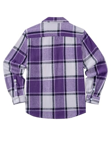 Image of COOFANDY Mens Flannel Shirts Long Sleeve Plaid Shirt Jacket Button Down Shirt with Pockets