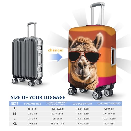 Travel Luggage Cover Camel wearing sunglasses Suitcase Protector Elastic Washable Stretch Suitcase Protector Anti-Scratch Travel Suitcase Cover Fit 18-32 Inch Luggage2