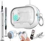 Ausrann AirPods Pro3 ケース 2025 AirPods Pro 第3世代 ケース Magsafe ワイヤレス充電対応 ロック＆電話スタンド付き エアーポッズプロ3 カバー イヤホン掃除キット＆カラビナ付き TPU シリコン おしゃれ 耐衝撃 分離式 全面保護 傷防止 軽量 えあーぽっつ プロ3 カバー XL(白い ; ホワイト）