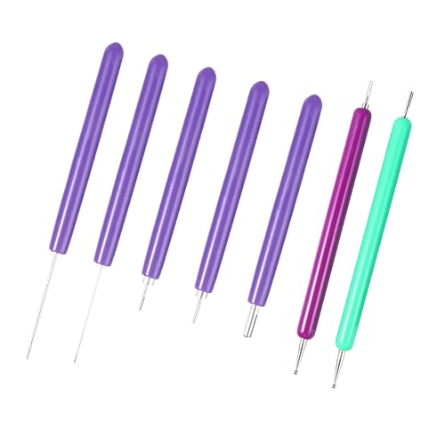 Beatifufu 7Pcs Paper Quilling Kit with Rolling Pens Comfortable Grip and Various for Creative Crafts and Handmade Decorations