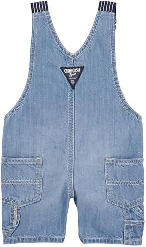 OshKosh B'Gosh boys World's Best Overalls, Denim Medium Wash, 2 US