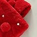 Covvoliy Toddler Baby Girl Winter Fur Coat Jacket Warm Cardigan Cloak Snowsuit Outerwear Clothes (Red, 6-12 Months)
