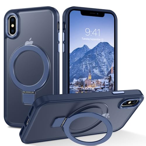 Coque iPhone Xs Max antichoc compatible Magsafe avec béquille intégrée