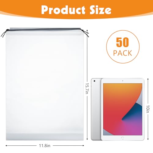 50 Pack Large Clear Travel Shoe Bags - 7.49 with Coupon - Image 2
