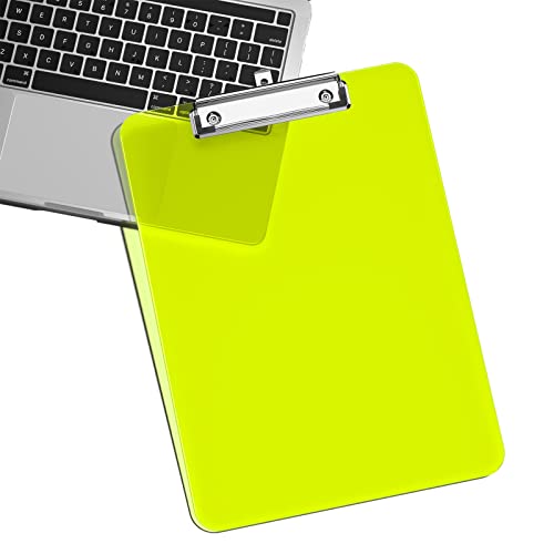Rimilak TRANSPARENT CLIPBOARD A4-GREEN Plastic Clipboards With Low Profile Metal Clip thumb #4