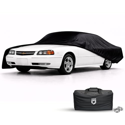 Image of Scratch Resistant Indoor Car Cover with Warranty Compatible with Chevrolet 2000-2013 Impala - Black Satin Ultra Soft Material Car Cover Car Accessories