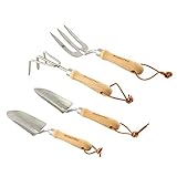 WORKPRO W005010WE 4 Piece Garden Tool Set – Heavy-Duty Stainless Steel,...