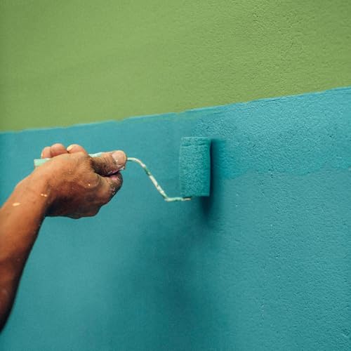 9 Stück Farbroller Set Klein,Schaumwalzen mit Farbroller Bügel,malerrolle,farbroller wandfarbe,malerset,Schaumstoff Farbroller Abdeckungen,für Malerbedarf und Möbel Malerei(56mm*34mm)