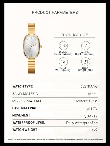 Bestkang MQT349 Exquisite Watches For Women Easy Reader Watch Fashion Oval Ultrathin Waterproof Ladies Wrist Watch thumb #2