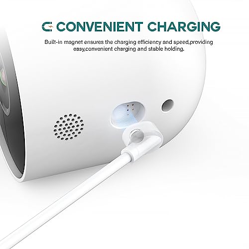 TUSITA 10ft Netzkabel Kompatibel mit Google Nest Cam Outdoor oder Indoor Kamera - Weiß, 3M