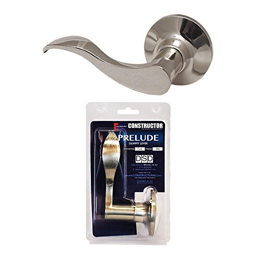 Constructor Con-Pre-Sn-Dm-L Prelude Dummy Left Lever Door Lock With Knob Handle Lockset, Satin Nickel #TOP1