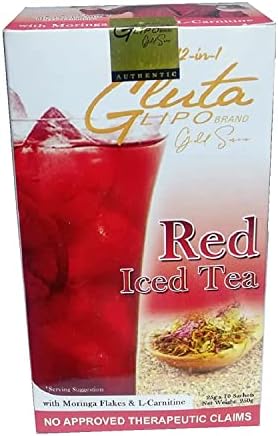 Gluta Lipo 12 in 1 Gluta-lipo Gold Series Red Iced Tea (25g, 10 Sachets)