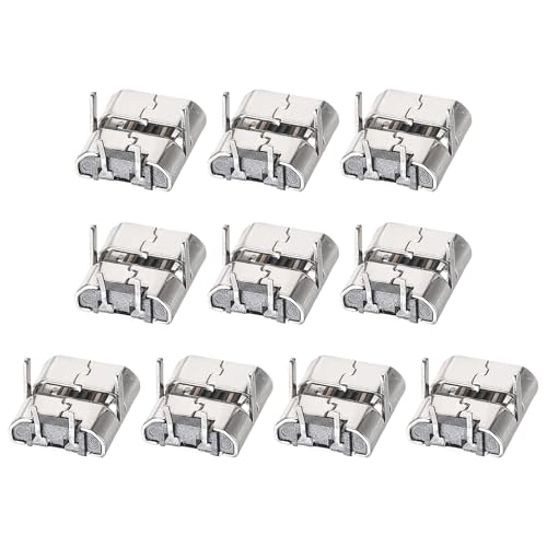 Image of DMiotech 10pcs Micro USB Female Socket Connector 2 Pin Jack Sockets Adapter 90 Degree 1A 30V Jack Connector Set for Phone Soldering USB Repair Replacement Adapter