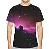 Dark Star Sky Print Classic Men's T-Shirts,Comfortable Graphic Tees for Men,for Everyday Wear and Gifts #1