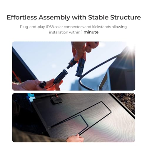 Renogy 400W Portable Solar Panel Suitcase, 23% High Efficiency Foldable Solar Charger for Power Station, Durable for Decades, with Sturdy Kickstands, IP67 Waterproof for RV Camping Off-Grid Blackouts by Renogy - Image 4