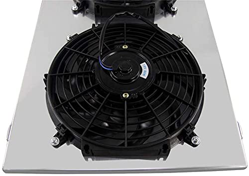 2X12 Fan +Aluminum Shroud Combo Compatible for 1968-87 GM Chevrolet/Buick/GMC Pickup; El Camino, Chevelle Impala丨Fits 34" Overall Width Radiator