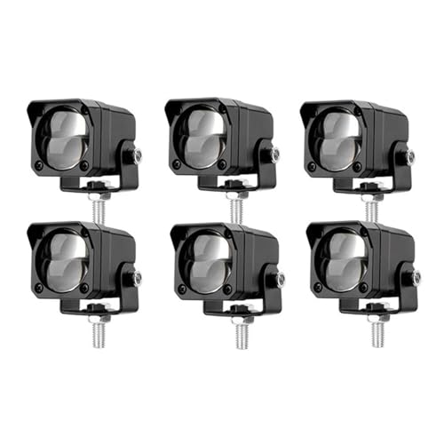 Luz antiniebla LED para motocicleta foco auxiliar 12V 24V parachoques frontal 6pcs
