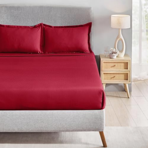 Image of myTrident Bedsheet for Double Bed King Size | 108 inch x 108 inch | Blaze