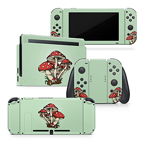 Skin champignon compatible avec Nintendo Switch pour protéger des rayures sans résidu de colle