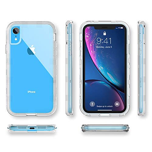 Ulak Iphone Xr Case Crystal Clear, 3 In 1 Hybrid Hard Pc Back Cover With Shockproof Bumper Anti-Scratch Protective Phone Case For Iphone Xr 6.1 Inch, Clear #TOP6