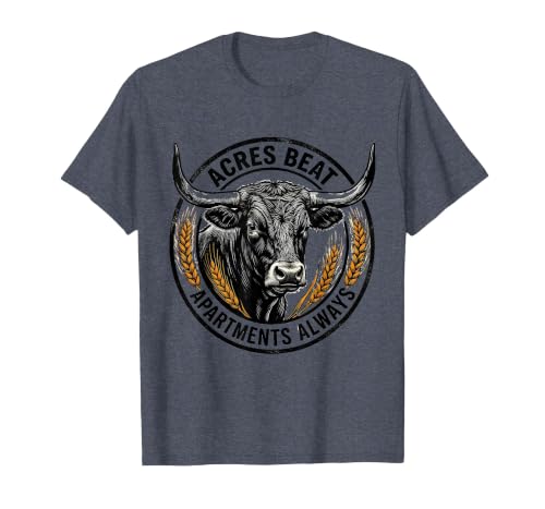 Acres Beat Apartments Always Country Life Design T-Shirt, Men, Heather Blue, Large