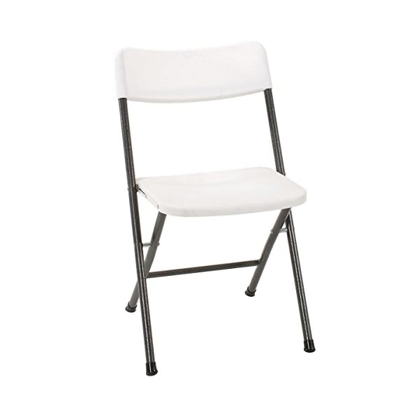 Cosco Resin Resing Folding Chair with Molded Back and Seat x 4, White - Image 8